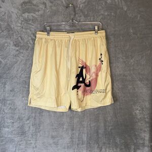 Saint Potential Angel Shorts Men's XL Yellow Athletic Gym Drawstring